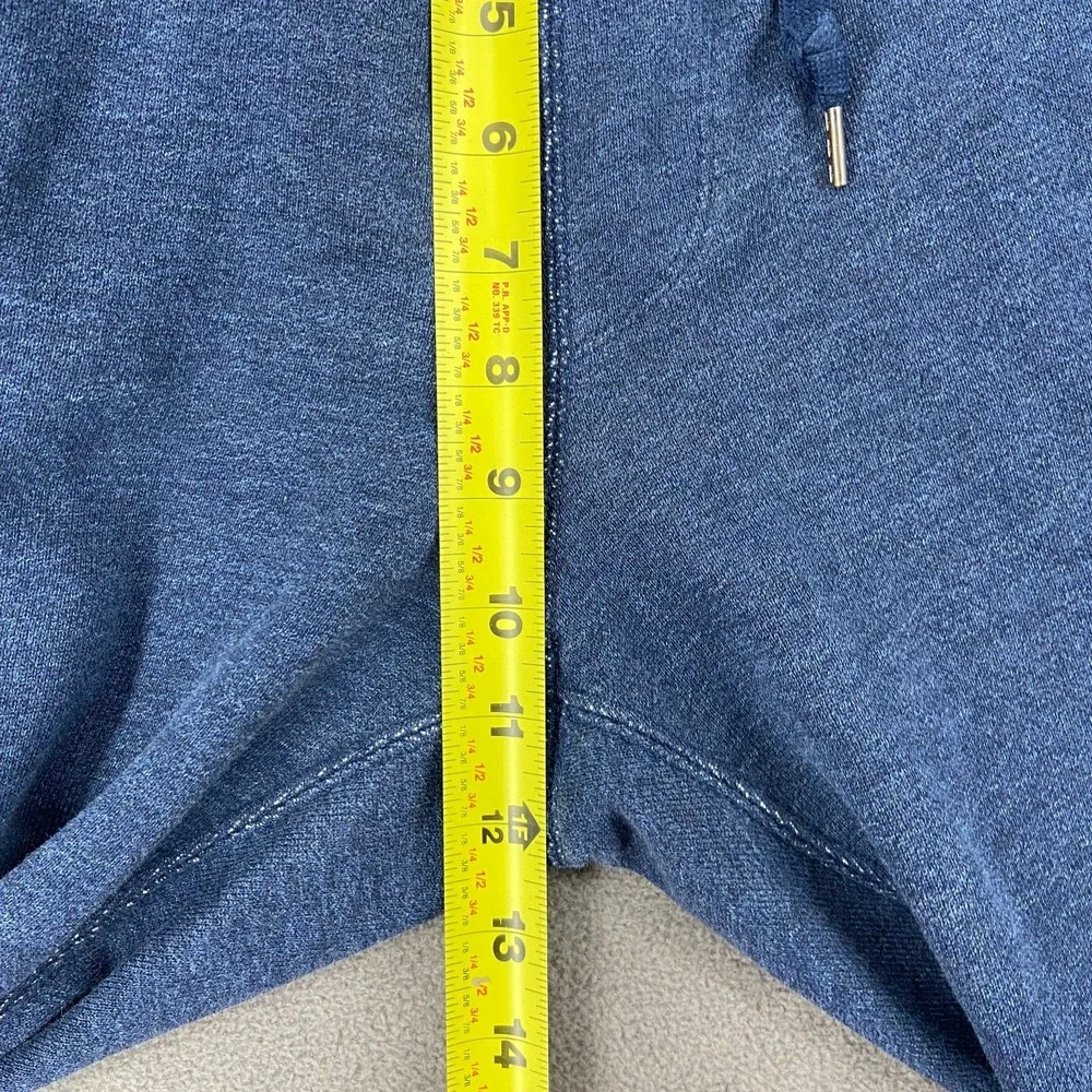 Uniqlo Sweatpants Men Large Heathered Blue French Terry Lined Tapered Leg Cotton